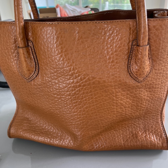 DKNY shoulder purse tan imitation crocodile prints monogram inside - Picture 4 of 7